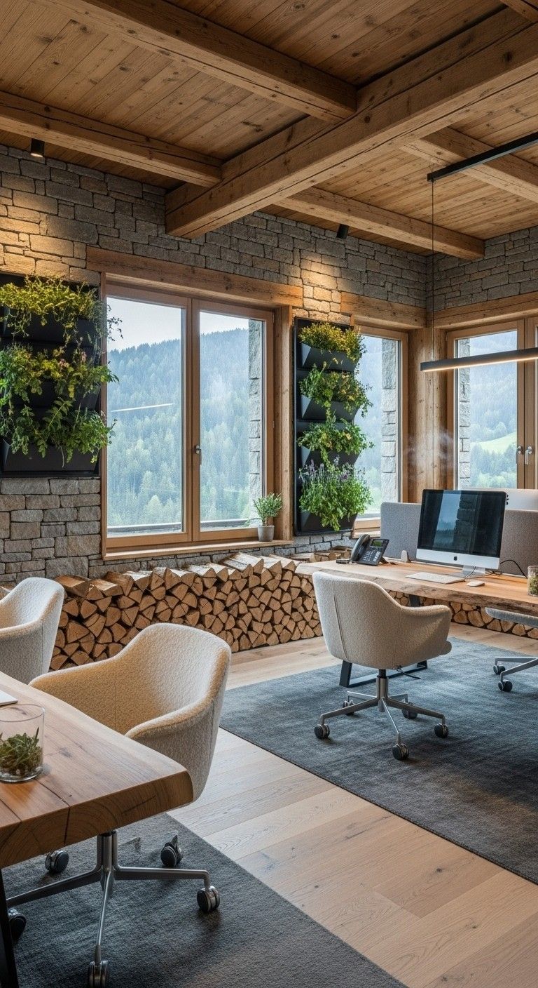 Rifugio di montagna moderno